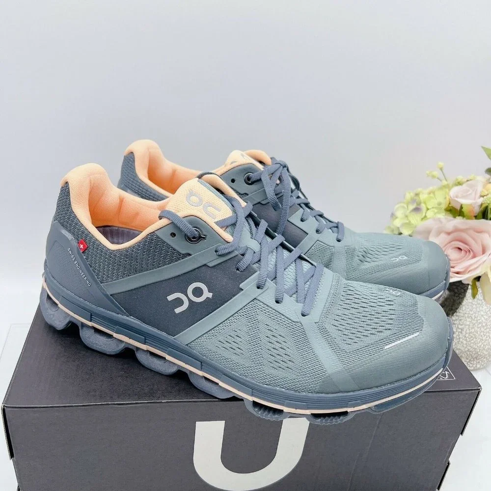 On Cloudace Womens Size US 11 Road Running Shoe Sea/Almond - Picture 2 of 9